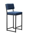 Scaun de bar, Hanah Home, Retro, 40x98x40 cm, Albastru navy
