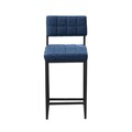 Scaun de bar, Hanah Home, Retro, 40x98x40 cm, Albastru navy