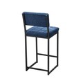 Scaun de bar, Hanah Home, Retro, 40x98x40 cm, Albastru navy