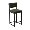 Scaun de bar, Hanah Home, Retro, 40x98x40 cm, Verde
