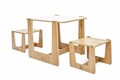 Set masa si scaun pentru copii, Hanah Home, Crane 2 St, Alb / Natural