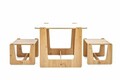 Set masa si scaun pentru copii, Hanah Home, Crane 2 St, Alb / Natural