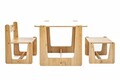 Set masa si scaun pentru copii, Hanah Home, Crane 1 St 1 Ch, Alb / Natural