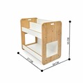 Corp biblioteca, Hanah Home, Dove, 57x55x34 cm, Alb / Natural