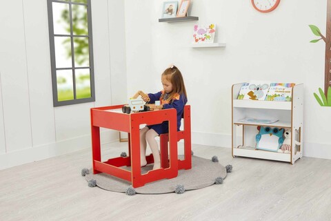 Corp biblioteca, Hanah Home, Seagul, 57x70x34 cm, Alb