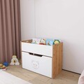 Corp biblioteca, Hanah Home, Dove Toy Box, 70x55x35 cm, Alb / Natural
