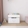 Corp biblioteca, Hanah Home, Dove Toy Box, 70x55x35 cm, Alb / Natural