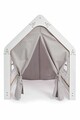 Cort de joaca pentru copii, Hanah Home, Wooden Tent, 95x114x90 cm, Alb/Roz