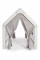 Cort de joaca pentru copii, Hanah Home, Wooden Tent, 95x114x90 cm, Alb/Roz
