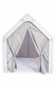 Cort de joaca pentru copii, Hanah Home, Wooden Tent, 95x114x90 cm, Alb/Albastru