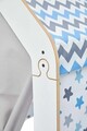 Cort de joaca pentru copii, Hanah Home, Wooden Tent, 95x114x90 cm, Alb/Albastru