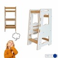 Turn de invatare, Hanah Home, Learning Tower, 40x90x50 cm, Alb / Natural