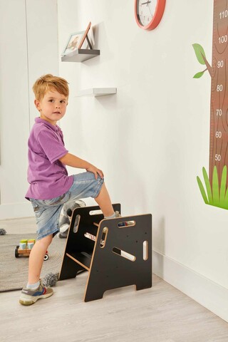 Scaun pentru copii, Hanah Home, Step Stool, 34x39x39 cm, Negru