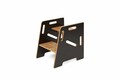 Scaun pentru copii, Hanah Home, Step Stool, 34x39x39 cm, Negru / Natural