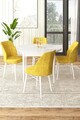 Set masă și scaune (5 bucăți), Hanah Home, Rox, Alb/Muștar