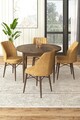Set masă și scaune (5 bucăți), Hanah Home, Rox, Baroc / Cappuccino