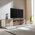 Comoda TV, Hanah Home, Veramont, 180x44.6x44.5 cm, Alb/Pin Atlantic