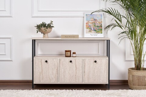 Consola, Nordure, Solace, Travertin / Negru