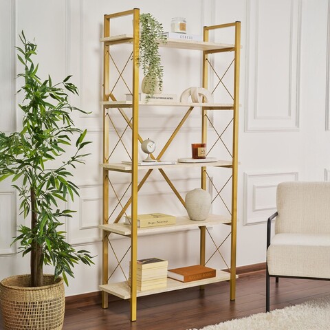 Corp biblioteca, Nordure, Elysian, Travertin / Auriu