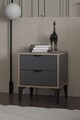 Noptiera, Hanah Home, Arden, 45x52x40 cm, Antracit