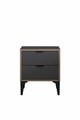 Noptiera, Hanah Home, Arden, 45x52x40 cm, Antracit