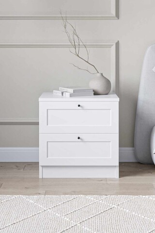 Noptiera, Hanah Home, Terra, 50x514x42 cm, Alb