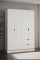 Dulap pentru haine, Hanah Home, Arden 4, 145x182x44 cm, Alb