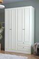 Dulap pentru haine, Hanah Home, Mira 210, 140x210x54 cm, Alb