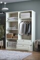 Dulap pentru haine, Hanah Home, Mira 182, 140x182x54 cm, Alb