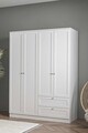 Dulap pentru haine, Hanah Home, Terra 182, 137x182x52 cm, Alb