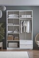 Dulap pentru haine, Hanah Home, Terra 210, 137x210x52 cm, Alb