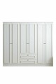 Dulap pentru haine, Hanah Home, Mira 6 210, 209x210x54 cm, Alb