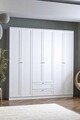 Dulap pentru haine, Hanah Home, Terra 6 210, 205x210x52 cm, Alb