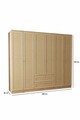 Dulap pentru haine, Hanah Home, Baru 6 182, 206x182x52 cm, Bej
