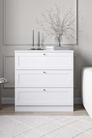 Dulap, Hanah Home, Terra, 75x77x42 cm, Alb