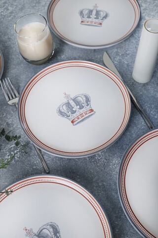 Set platouri servire desert, Hermia, 275KRM2323, Antibacterian, Alb