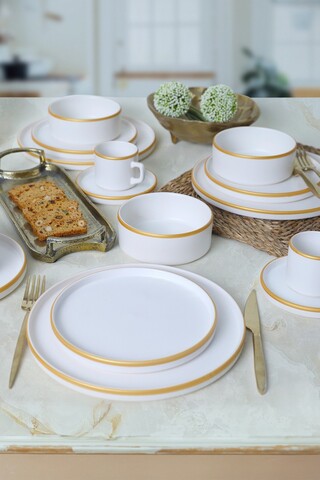 Serviciu de masa, Hermia, 275KRM2510, Antibacterian, Alb mat