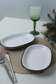 Set platouri servire, Hermia, 275KRM2515, Eco-Friendly, Alb mat