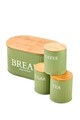 Set recipiente depozitare, Hermia, 289ALV1118, Dimensiune: 10 x 11 x 10 cm (3 bucăți), Verde