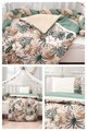 Set de dormit pentru bebelusi cu protectie laterala, Wallxpert, Tropical, Green / White / Brown