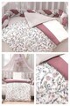 Set de dormit pentru bebelusi cu protectie laterala, Wallxpert, Flower, Roz / Alb / Gri