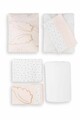 Set de dormit pentru bebelusi cu protectie laterala, Wallxpert, Park, Roz
