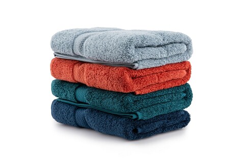 Set prosoape, L'essentiel Maison, Colorful 50, Gri deschis / Roșu-țiglă / Verde închis / Bleumarin