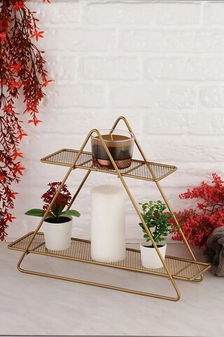 Raft de perete, Piramit D2K, 35x31x11 cm, Maro antichizat