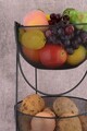 Coș cu fructe, Hermia, 330SBL1123, Înălțimea dintre rafturi: 25 cm, Negru