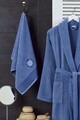 Set halat si prosop de baie, L'essentiel Maison, Cora, Albastru indigo