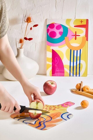 Set de tocătoare, Hermia, 337GLZ1208, Curățare ușoară, Multicolor