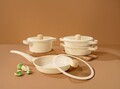Set vase pentru gatit, Hermia, 343HNG1105, Baza de indicție, Crem