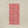 Prosop de plaja, L'essentiel Maison, BT20215042, 75x150 cm, Rosu