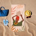 Prosop de plaja, L'essentiel Maison, BT20213004, 75x150 cm, Multicolor